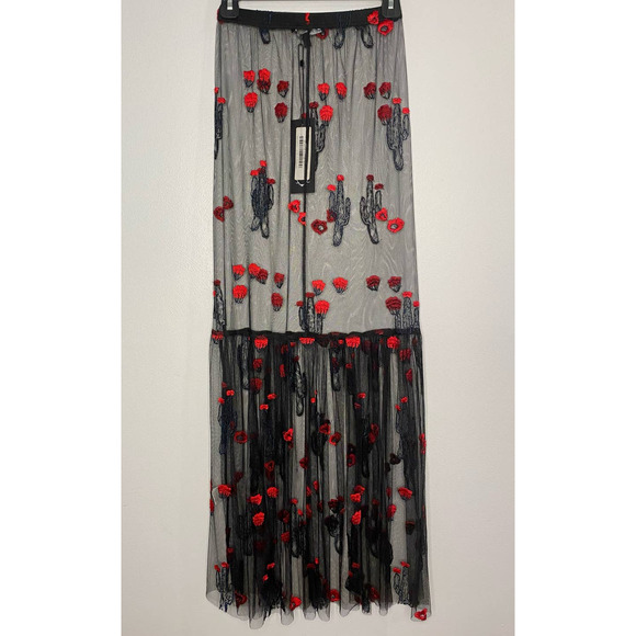For Love and Lemons Desert Rose Maxi Skirt Women's Size Extra Small - Picture 4 of 11